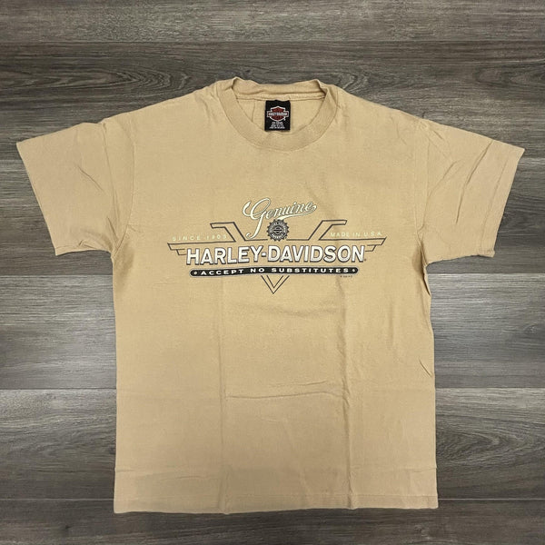Vintage 90s Harley Davidson Shirt Mens Large Brown Single Stitch 1997 Made USA