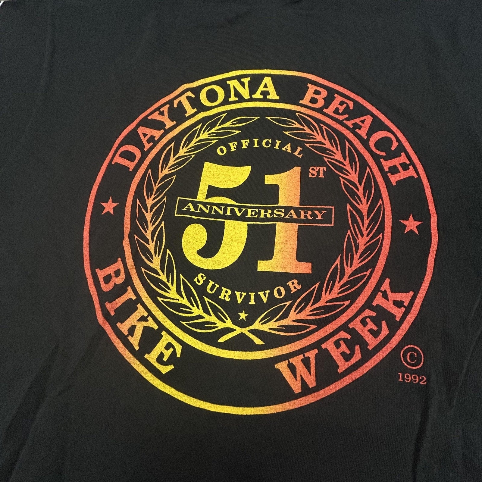 Vintage Daytona Bike Week Shirt Mens Large Black Eagle Single Stitch 90s USA