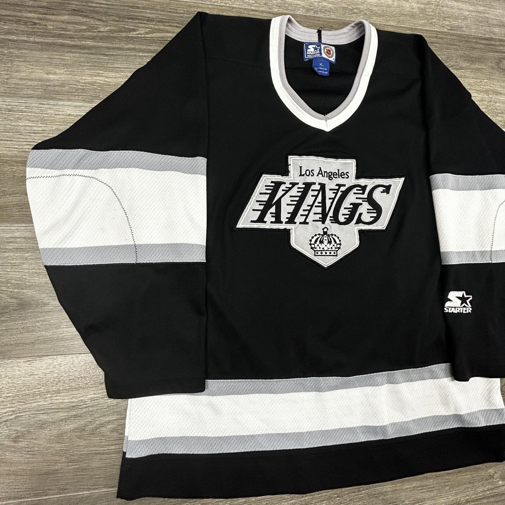 Vintage Los Angeles Kings Jersey Mens Extra Large Black NHL Hockey Starter 90s