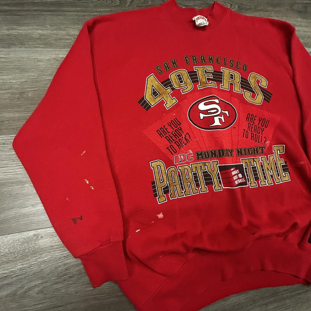 Vintage San Francisco 49ers Sweatshirt Mens XL Red NFL Football Nutmeg 90s USA