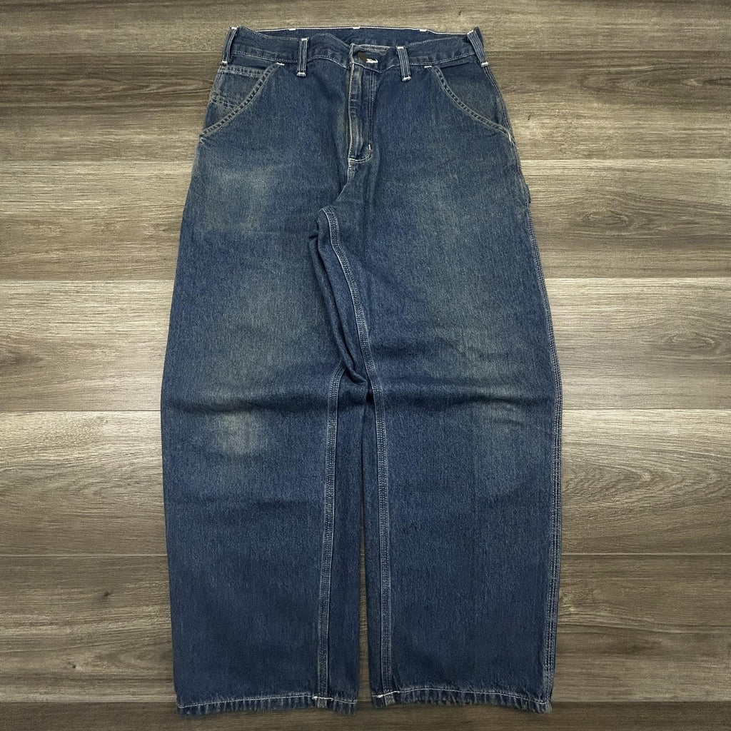 Vintage Carhartt Carpenter Jeans Mens 32x29 Relaxed Wide Leg Baggy Denim B13DST