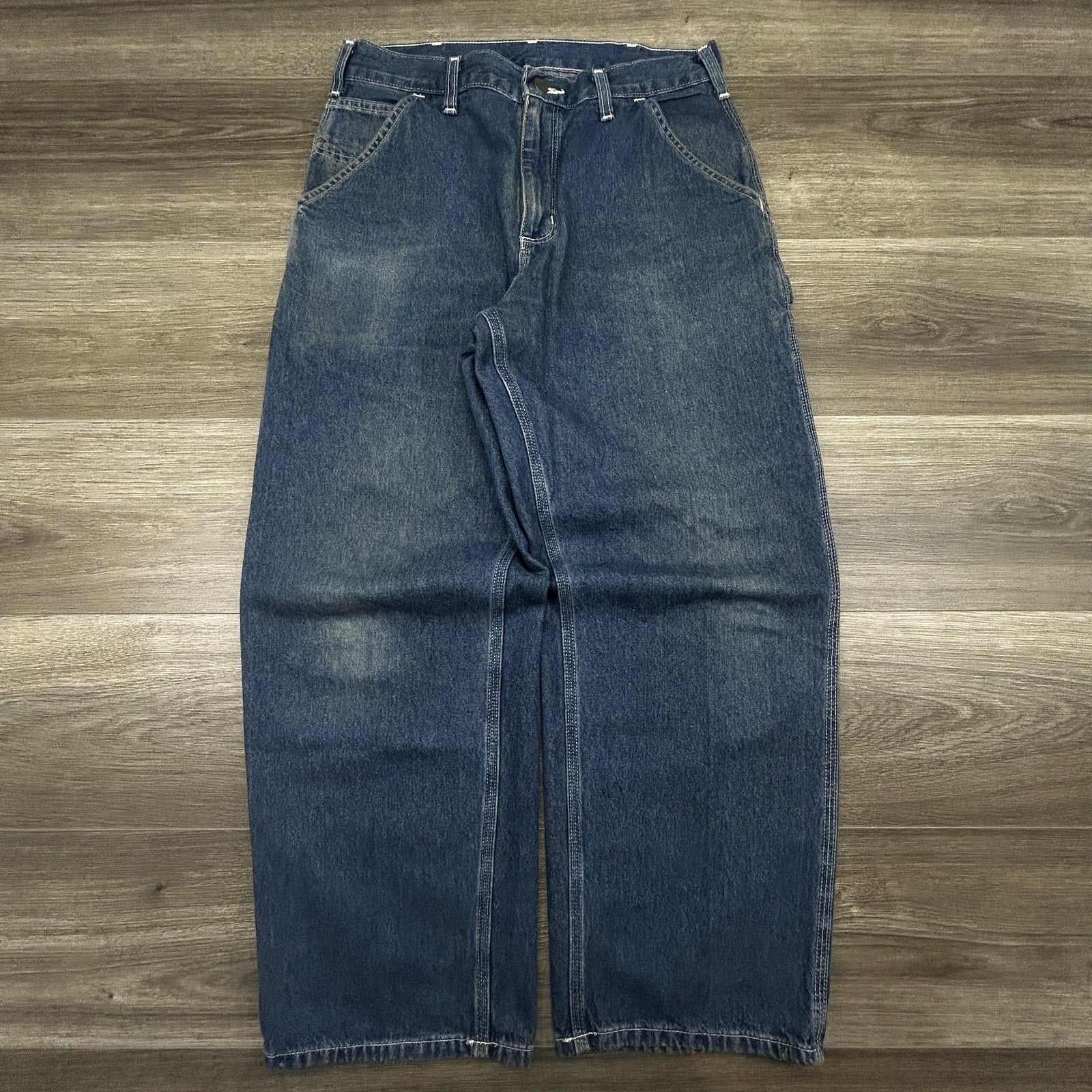 Vintage Carhartt Carpenter Jeans Mens 32x29 Relaxed Wide Leg Baggy Denim B13DST