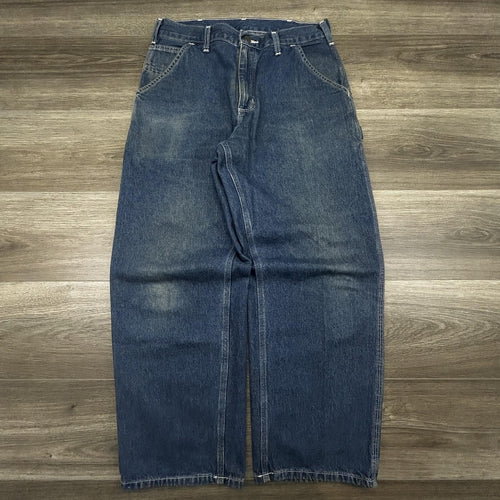 Vintage Carhartt Carpenter Jeans Mens 32x29 Relaxed Wide Leg Baggy Denim B13DST