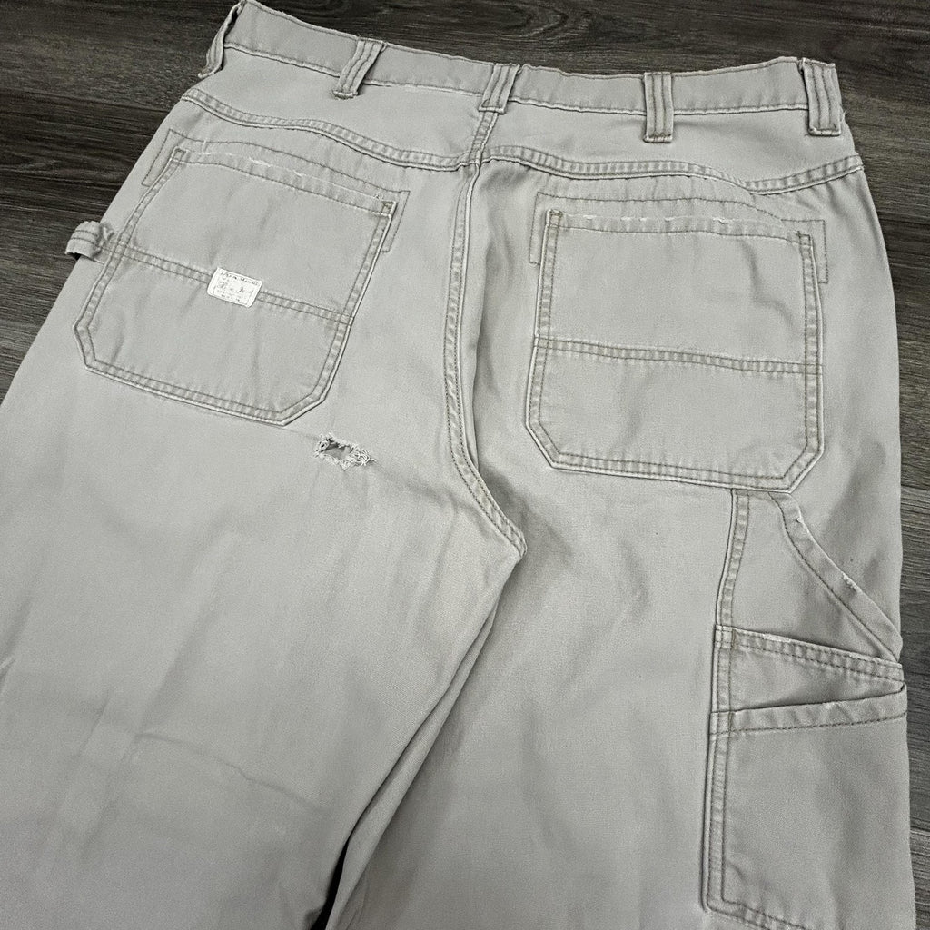 Vintage Old Navy Painter's Jeans Mens 36x30 Beige Relaxed Wide Leg Carpenter Y2K