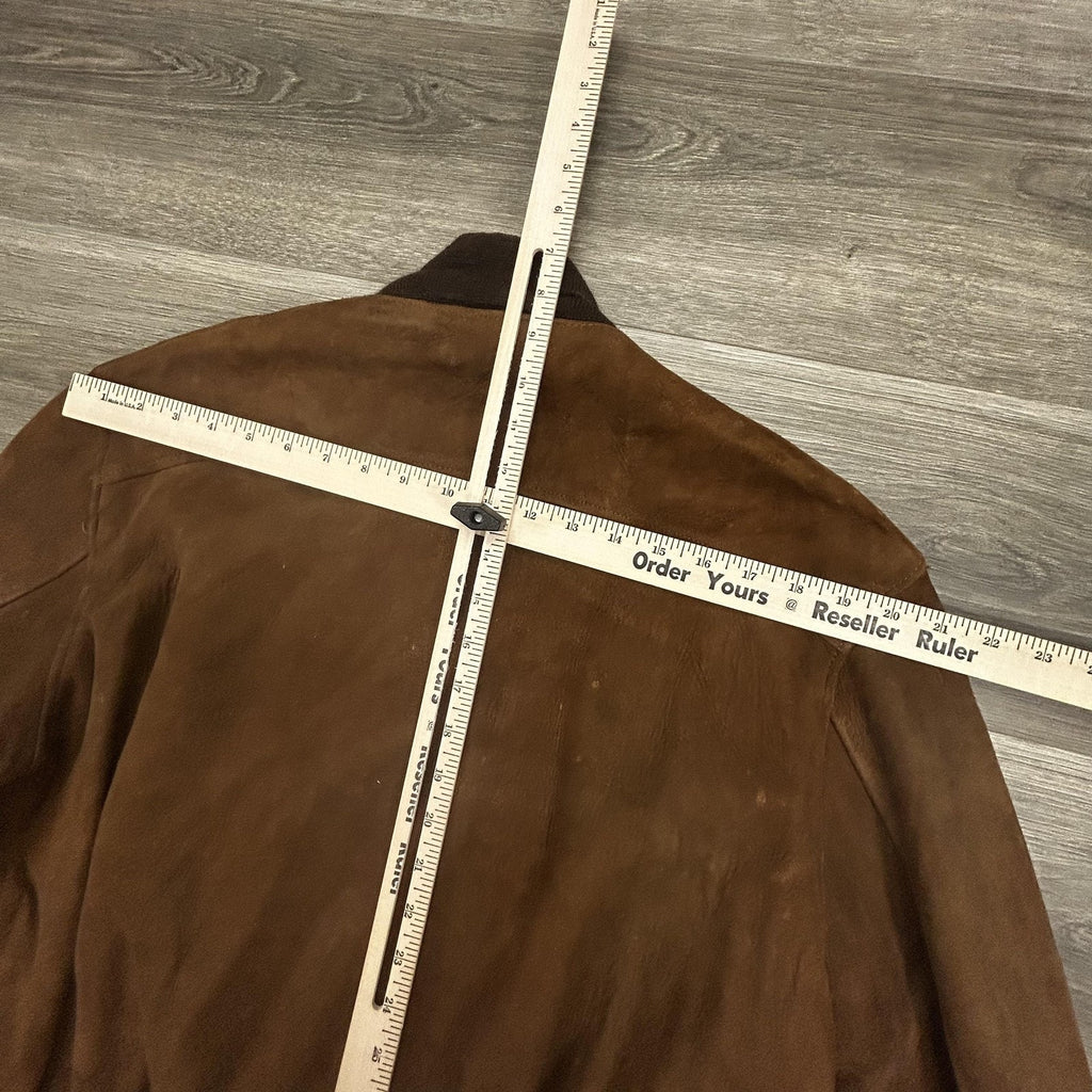 True Vintage 50s Hercules Suede Bomber Jacket Mens Medium Brown Sears Roebuck