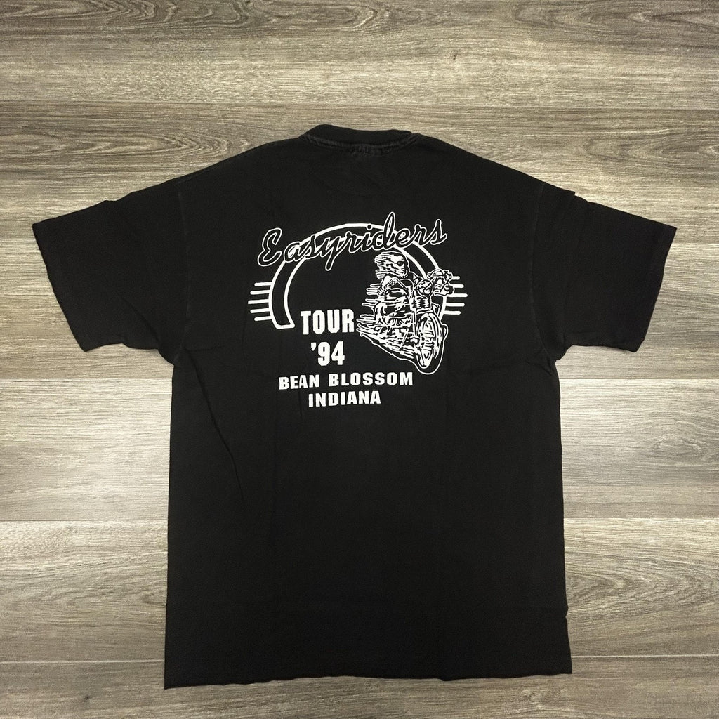 Vintage Easyriders Shirt Mens Large Black Faded Single Stitch Biker 90s USA 1994