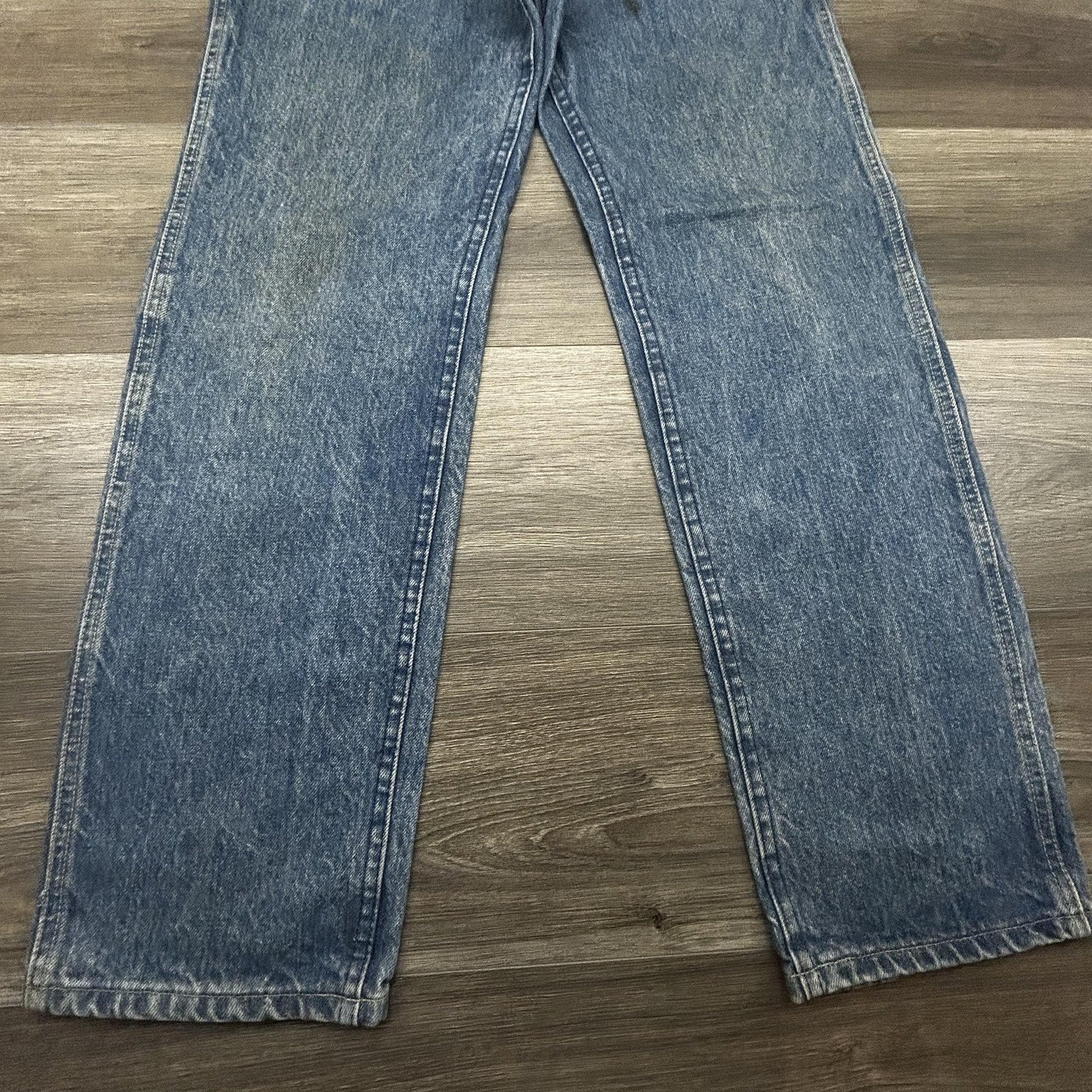 Vintage 80s Lee Riders Jeans Mens 32x31 Blue Straight Leg Denim Union Made USA