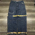 Vintage DTEK Girbaud Jeans Mens 36x32 Blue Baggy Flight Strap Denim Skater Y2K