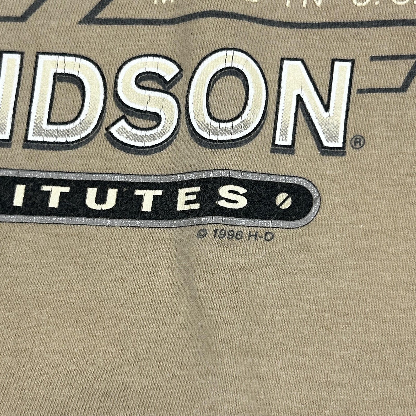 Vintage 90s Harley Davidson Shirt Mens Large Brown Single Stitch 1997 Made USA