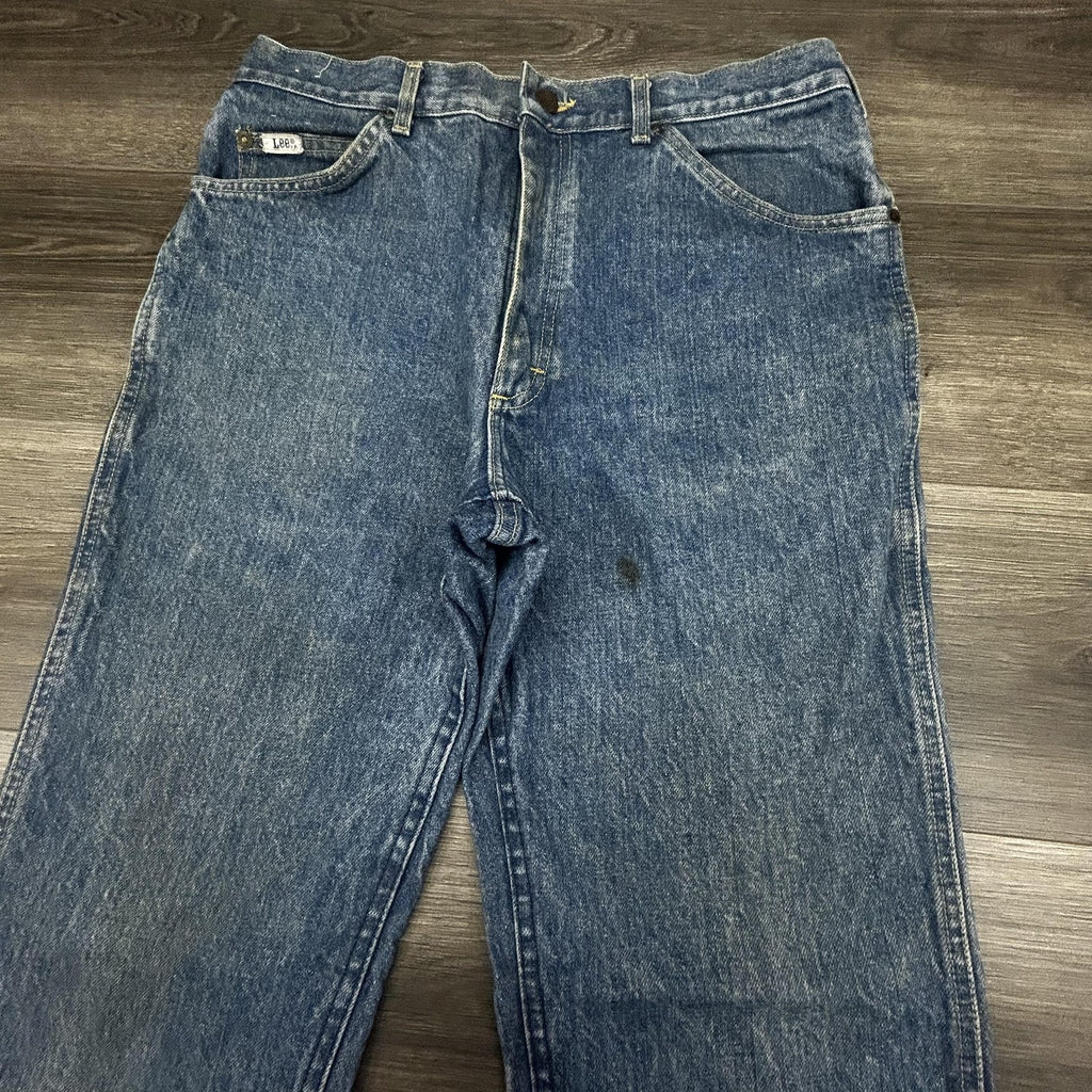 Vintage 80s Lee Riders Jeans Mens 32x31 Blue Straight Leg Denim Union Made USA