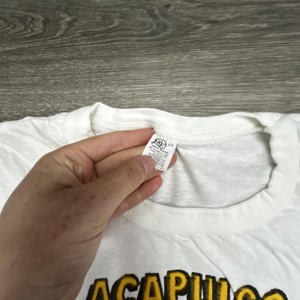 Vintage 70s Weed Shirt Mens Small White Single Stitch Drinking Cannabis Funny