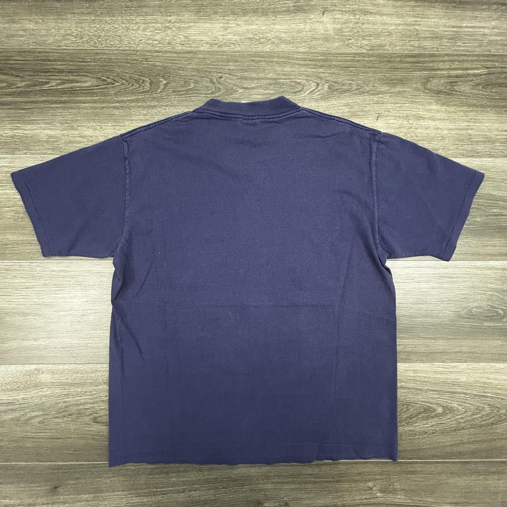 Vintage New York Giants Shirt Mens Large Blue NFL Football Single Stitch USA 90s