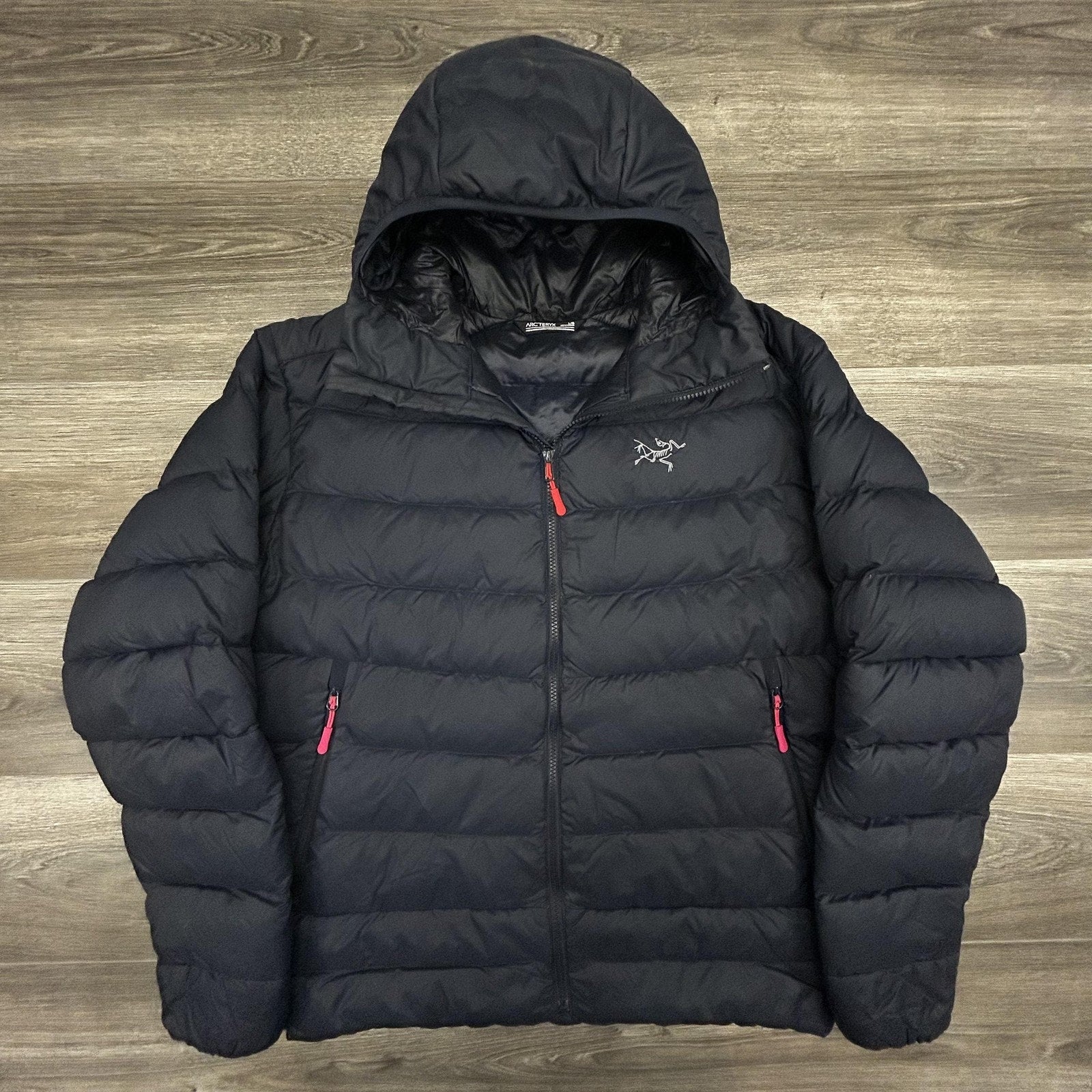 Arc'teryx Thorium AR Hoody Jacket Mens Large Black Down Hooded Full Zip Warm