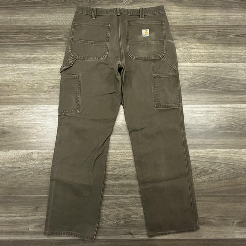 Carhartt Carpenter Pants Mens 32x30 Green Brown Rugged Flex Relaxed Fit BN3279