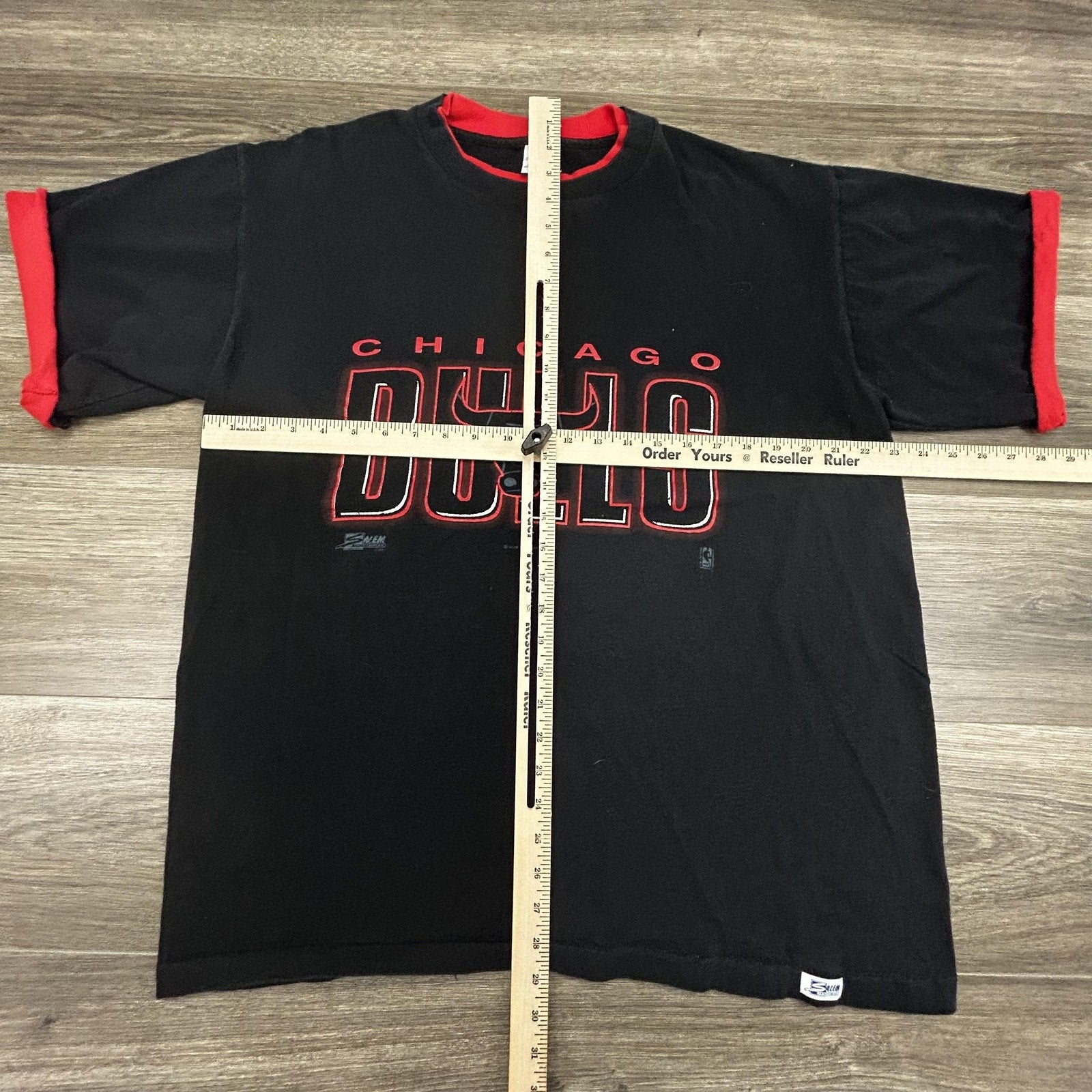 Vintage Chicago Bulls Shirt Mens XL Black Double Sleeve NBA Basketball 90s USA