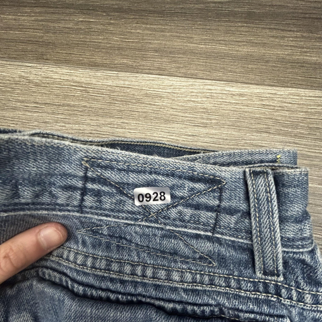 Vintage Guess Cargo Jeans Mens 32x32 Blue Wide Leg Carpenter Baggy Denim Y2K
