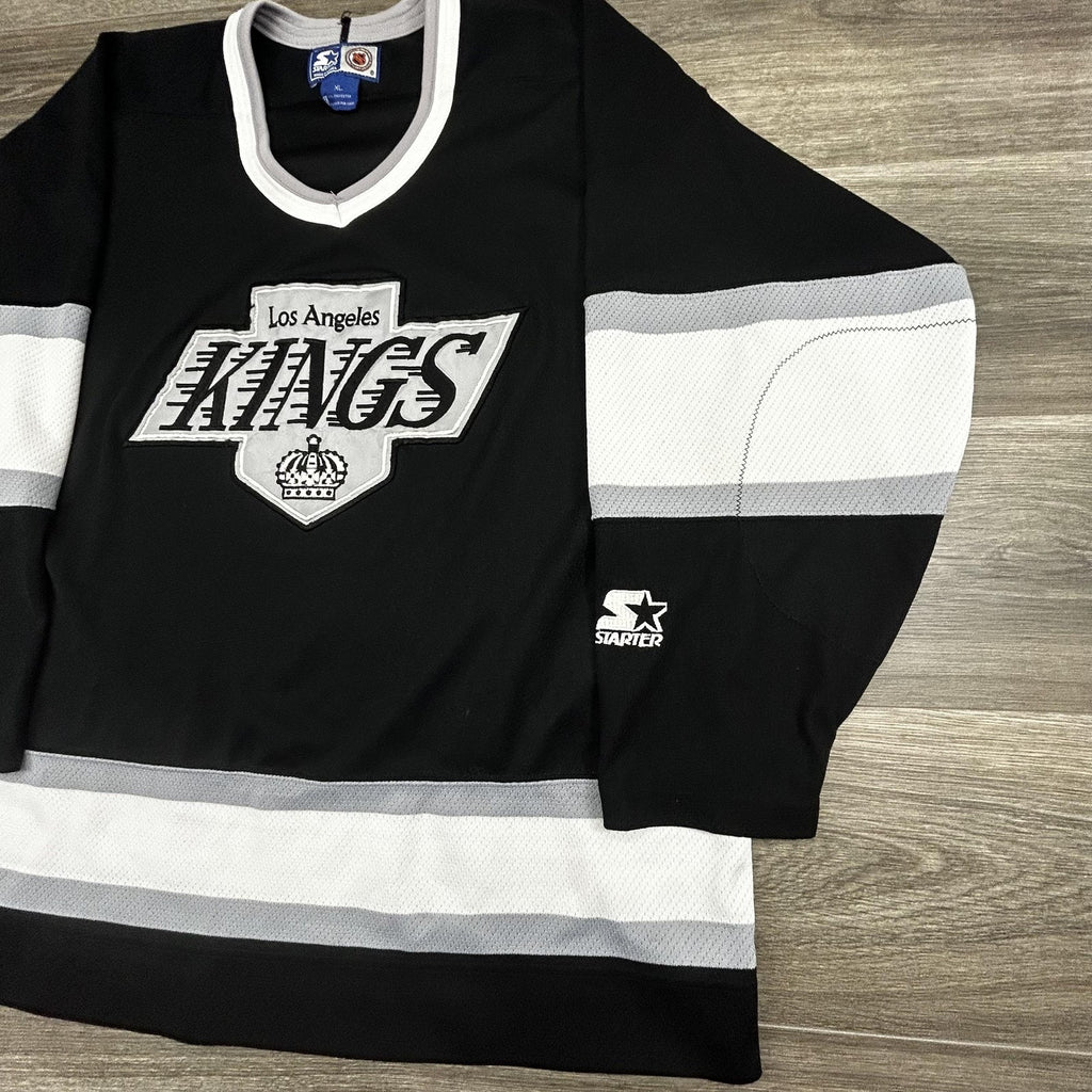Vintage Los Angeles Kings Jersey Mens Extra Large Black NHL Hockey Starter 90s