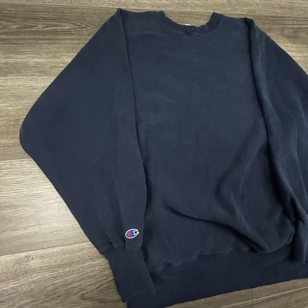 Vintage 90s Champion Reverse Weave Sweatshirt Mens XL Navy Hahnemann Med USA