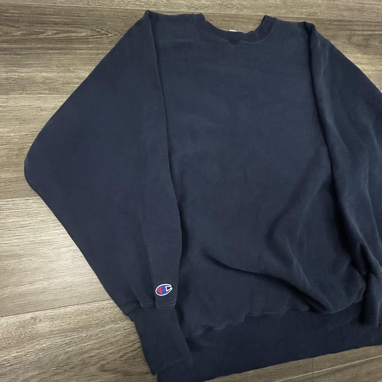 Vintage 90s Champion Reverse Weave Sweatshirt Mens XL Navy Hahnemann Med USA