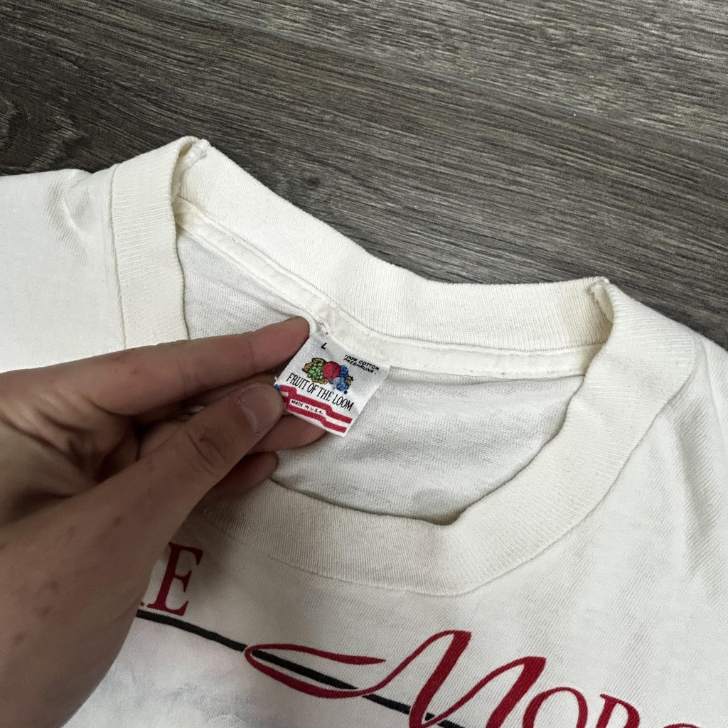 Vintage Lorrie Morgan Shirt Mens Large White 2R Photo Graphic Country 1992 90s