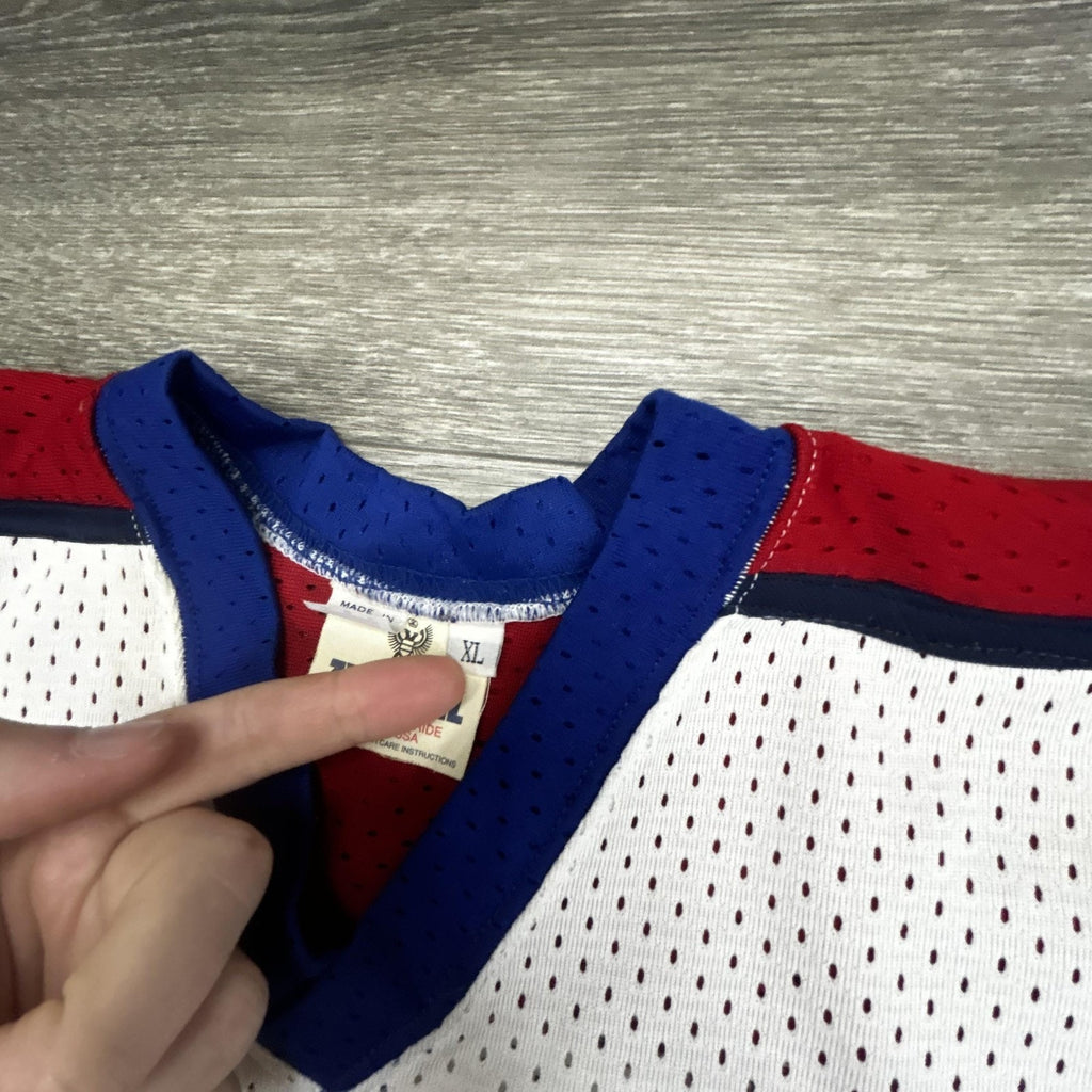 Vintage CSKA Moscow Hockey Jersey Mens XL White Soviet Union Hammer Sickle USA