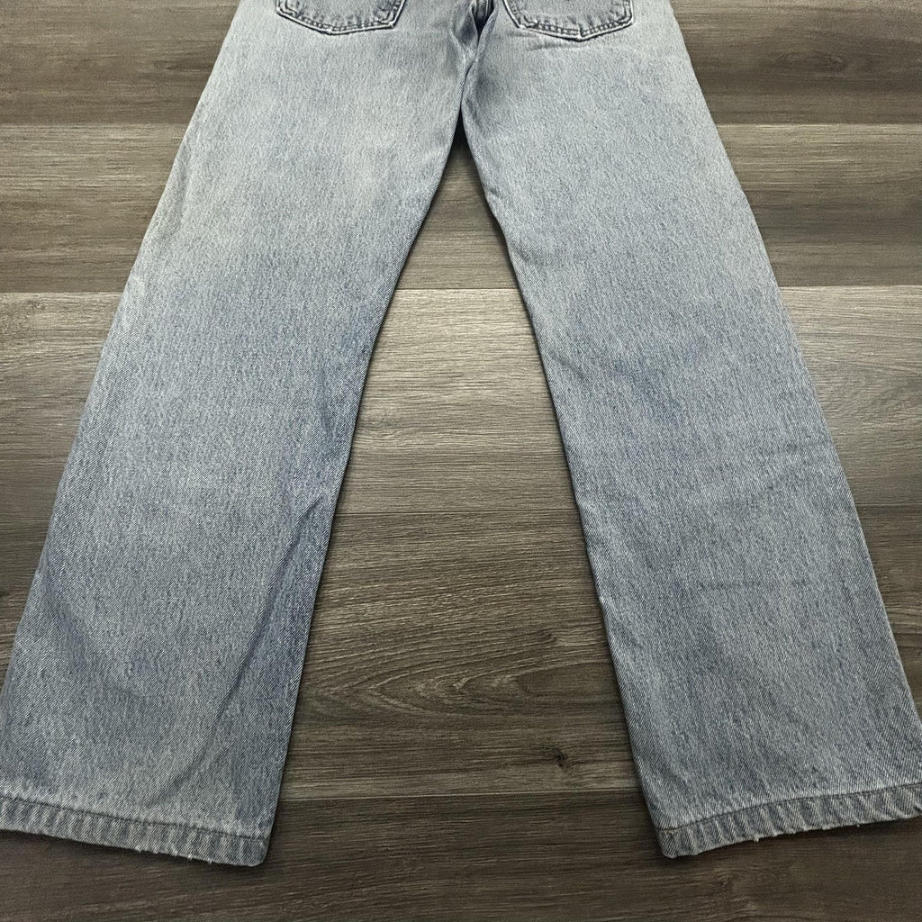 Vintage Levi's 505 Jeans Mens 30x28 Light Wash Straight Leg Orange Tab USA 90s