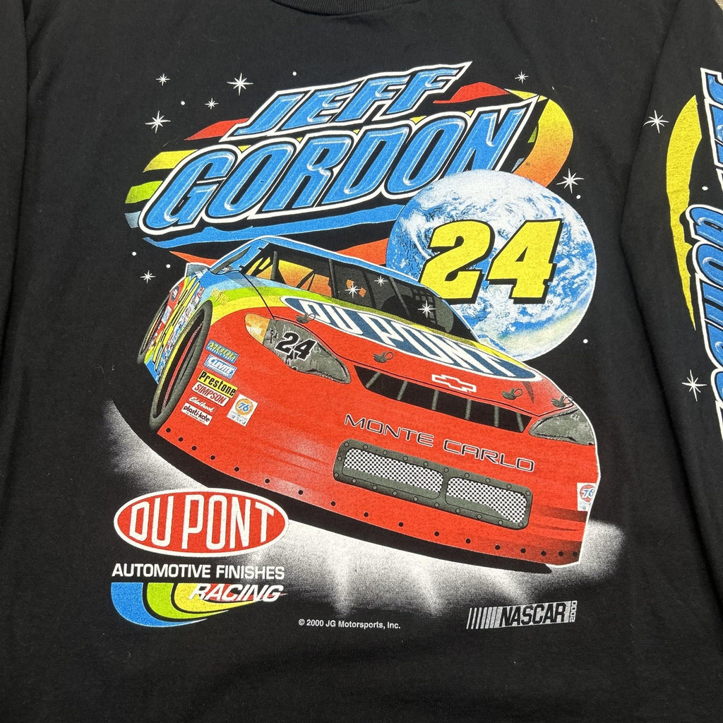 Vintage Nascar Jeff Gordon Shirt Mens Large Black Long Sleeve DuPont Racing 90s