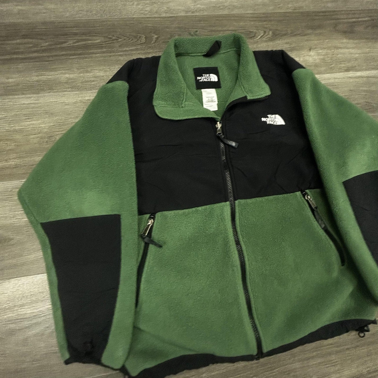Vintage North Face Retro Denali Fleece Jacket Youth XL Green Gorp Hiking 90s