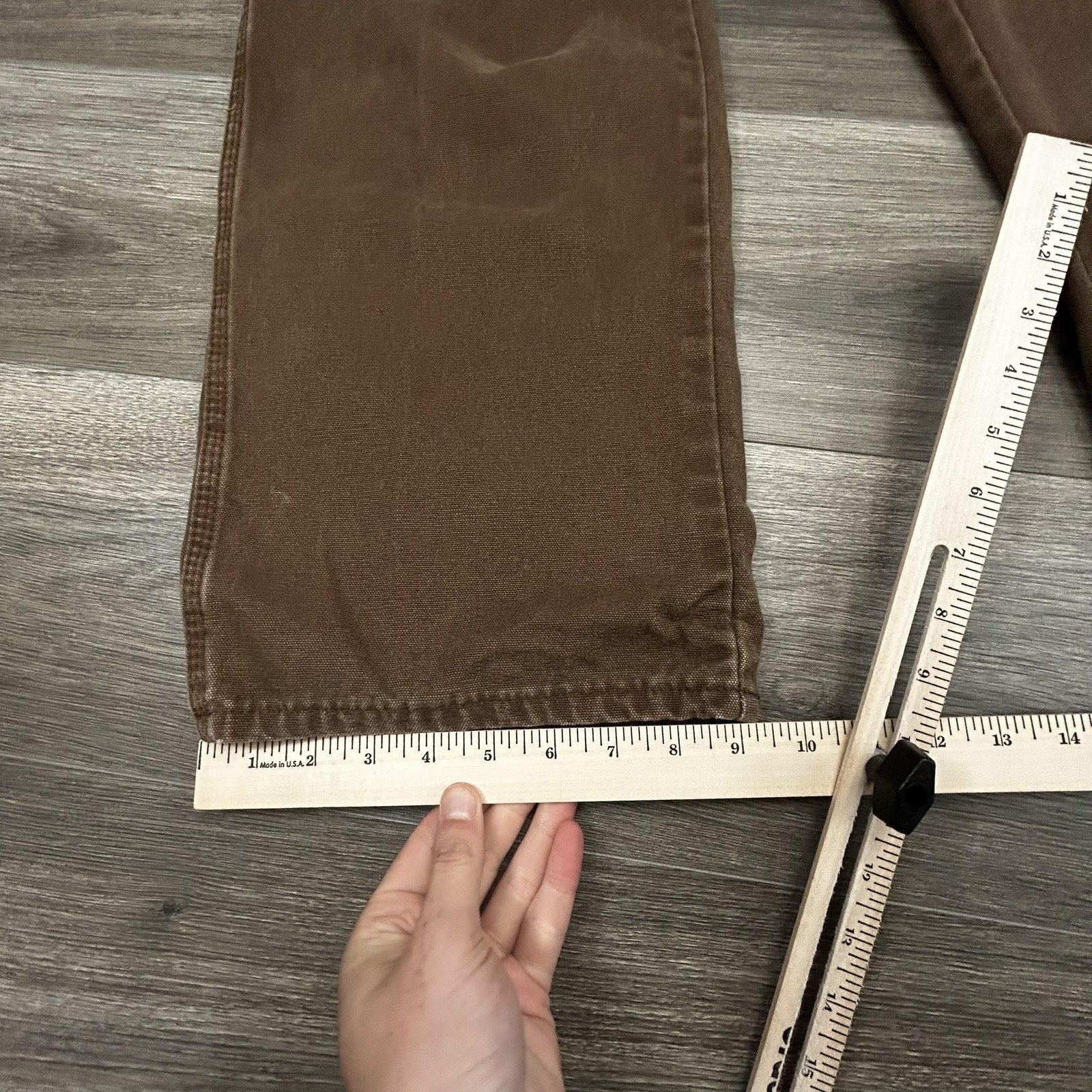 Dickies Carpenter Pants Mens 38x30 Brown Canvas Workwear Baggy Faded Skater Y2K