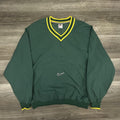 Vintage Nike Pullover Jacket Mens Large Green Yellow Oregon Center Swoosh 90s