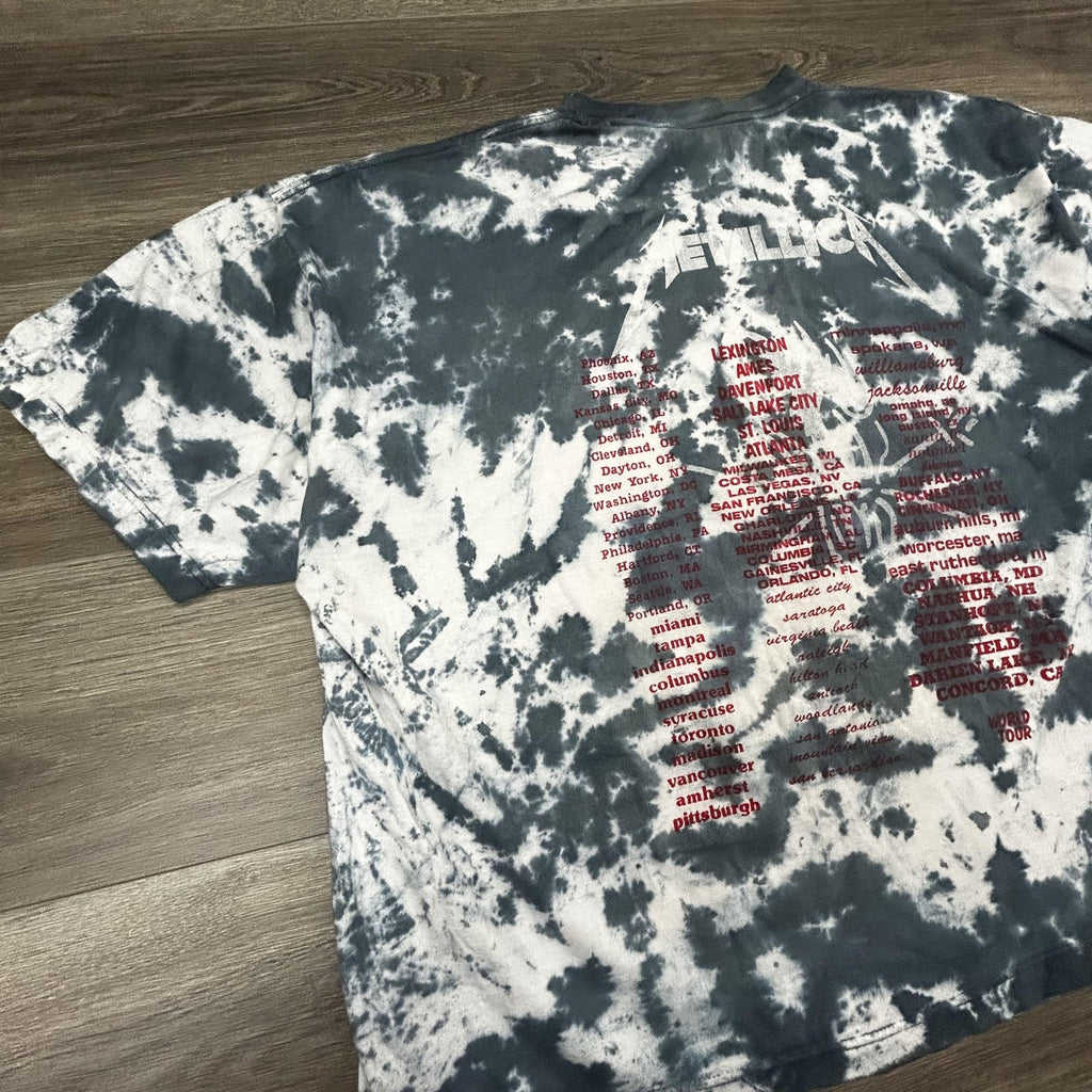 Vintage Metallica Shirt Mens XL Binge & Purge Tie Dye Live Tour Graphic 1994 90s