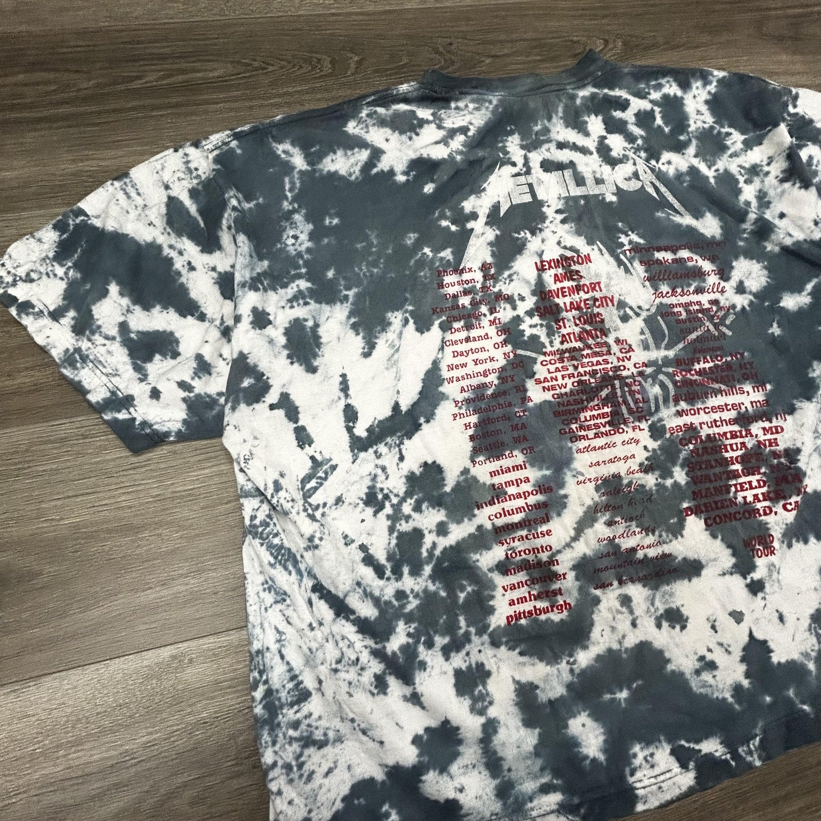 Vintage Metallica Shirt Mens XL Binge & Purge Tie Dye Live Tour Graphic 1994 90s