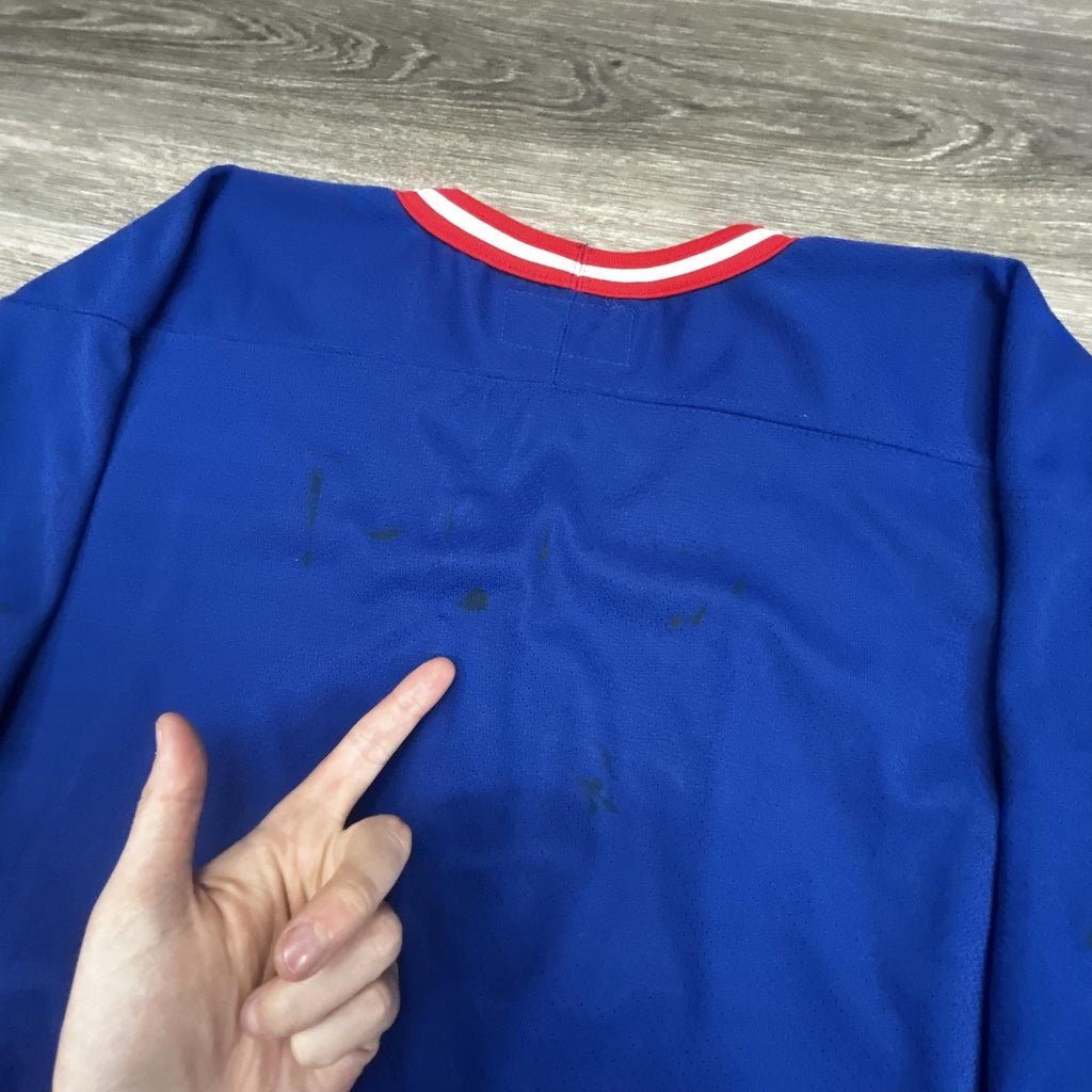 Vintage New York Rangers Jersey Mens XL Blue NHL Hockey Starter 90s Authentic