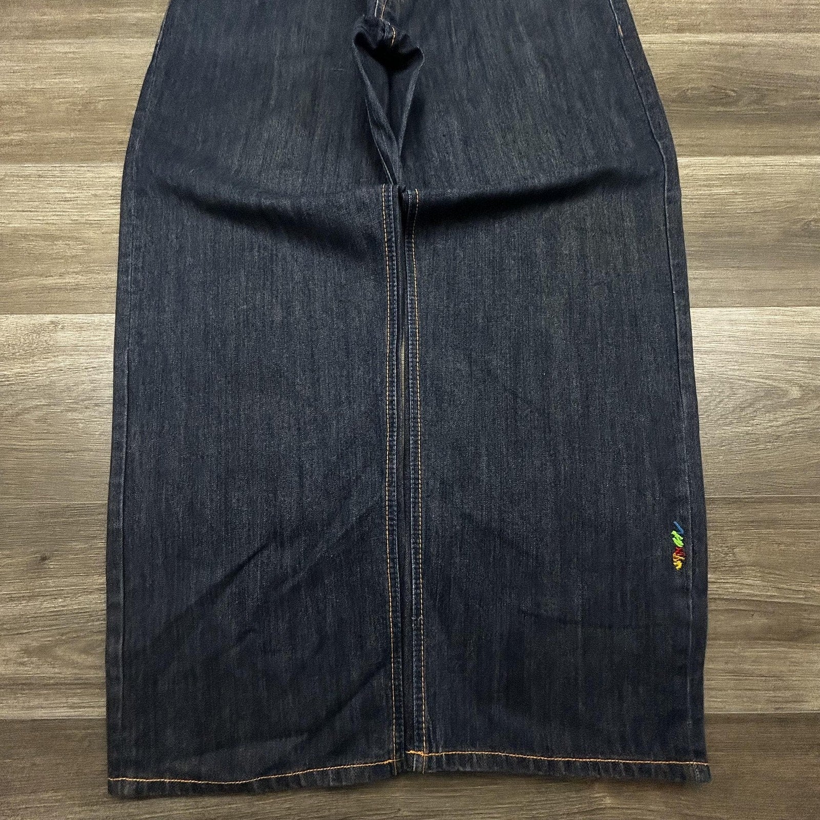 Vintage Coogi Jeans Mens 40x32 Dark Wash Baggy Wide Leg Embroidered Pockets Y2K