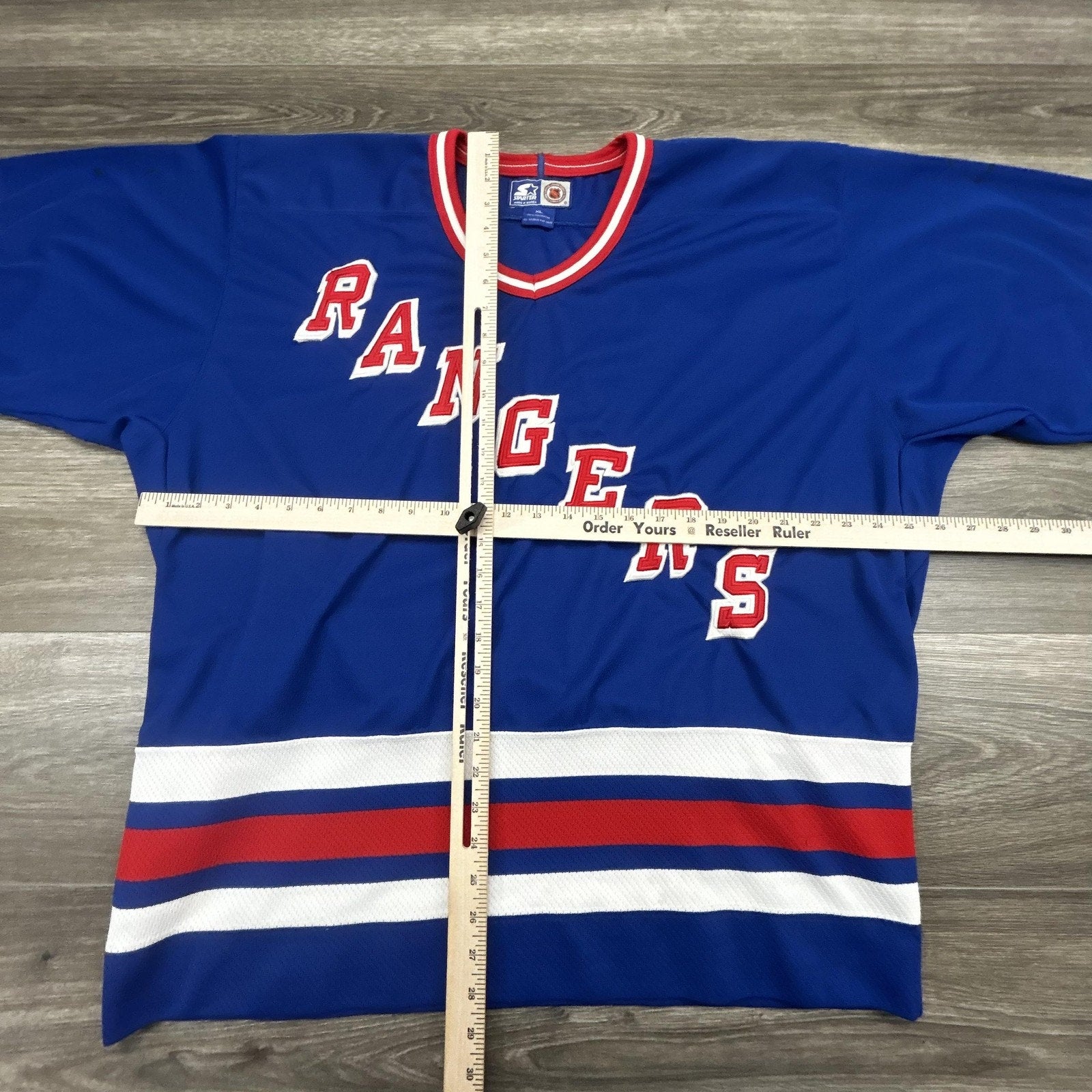 Vintage New York Rangers Jersey Mens XL Blue NHL Hockey Starter 90s Authentic