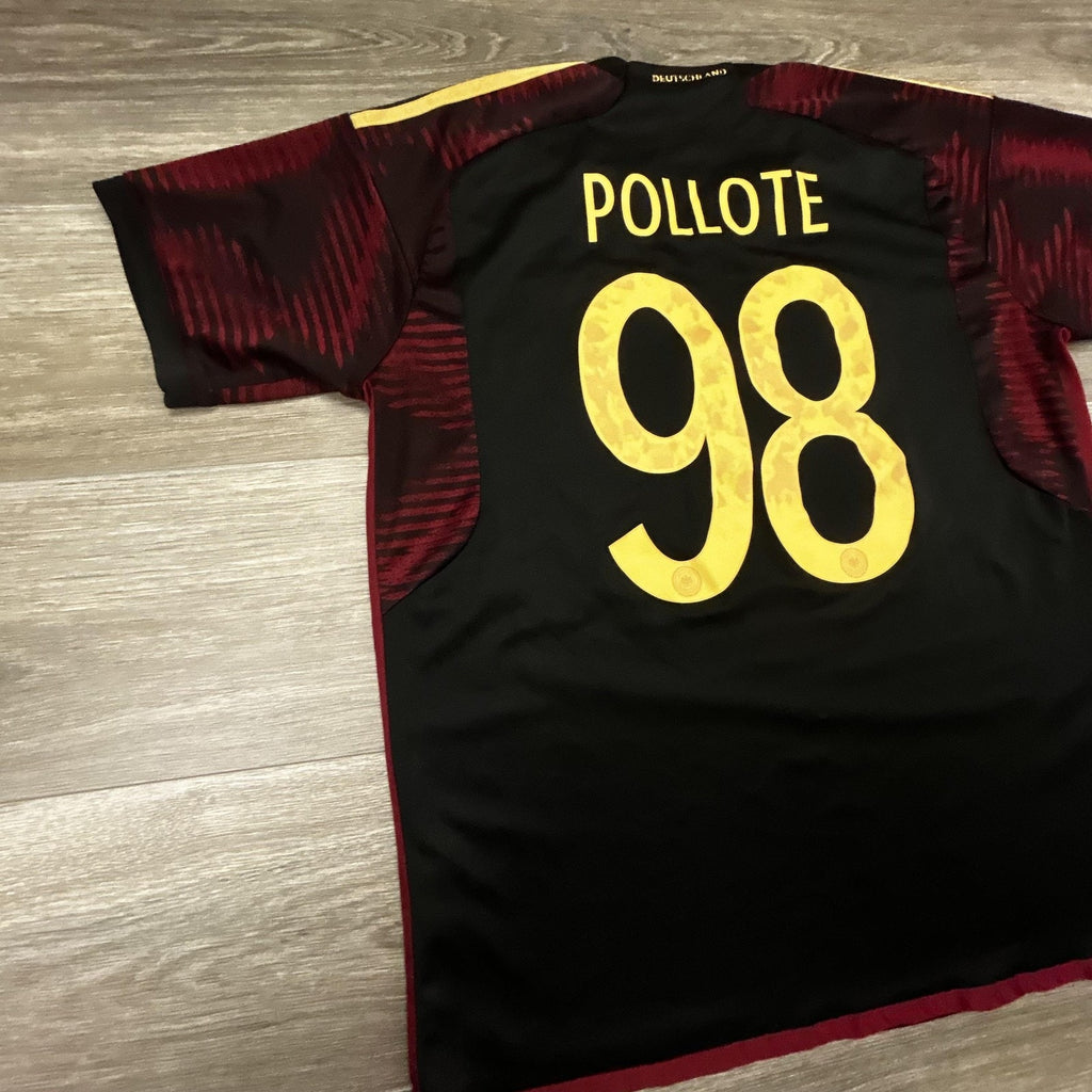 Germany National Team Jersey Mens Large Black Away Soccer Adidas 2022 Authentic