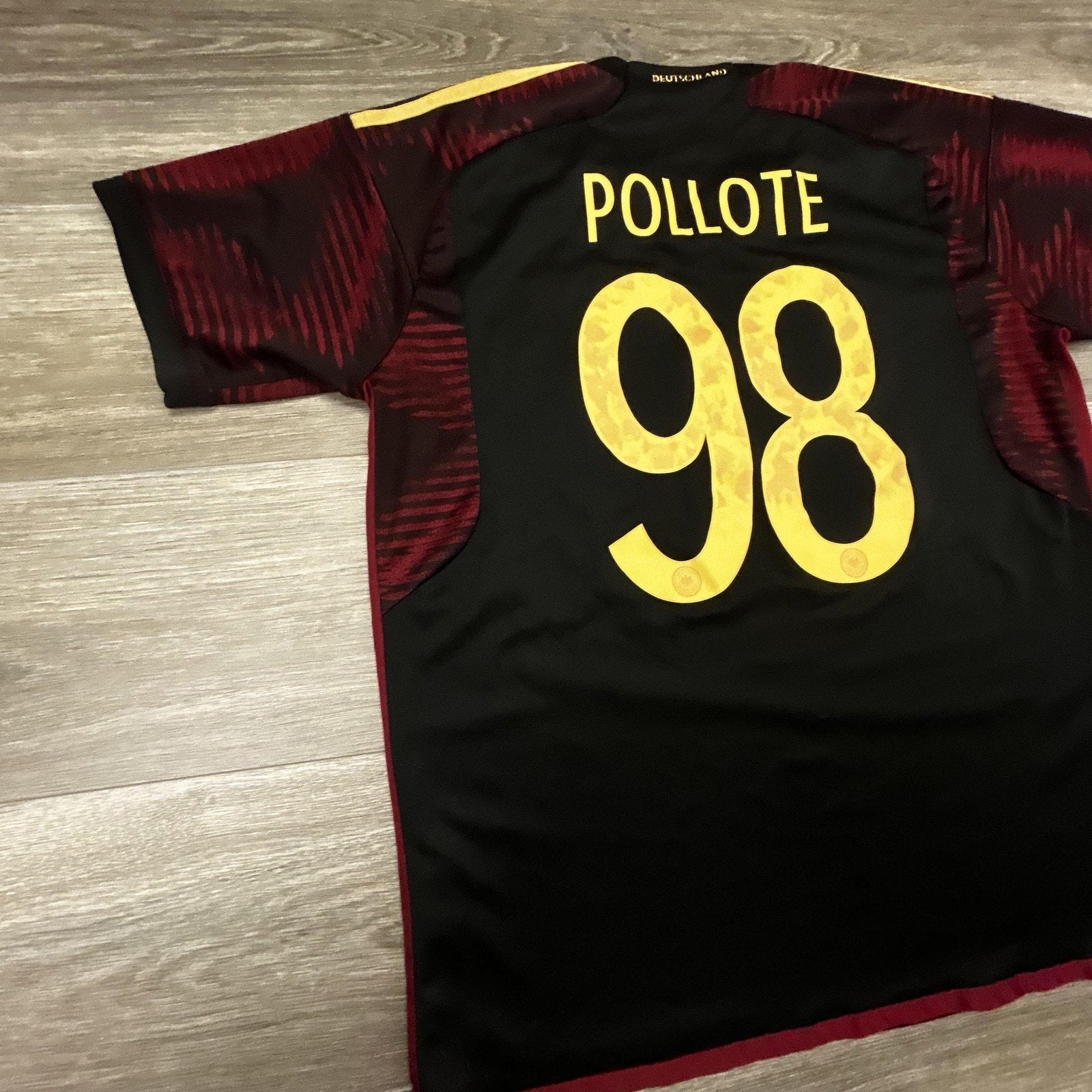 Germany National Team Jersey Mens Large Black Away Soccer Adidas 2022 Authentic