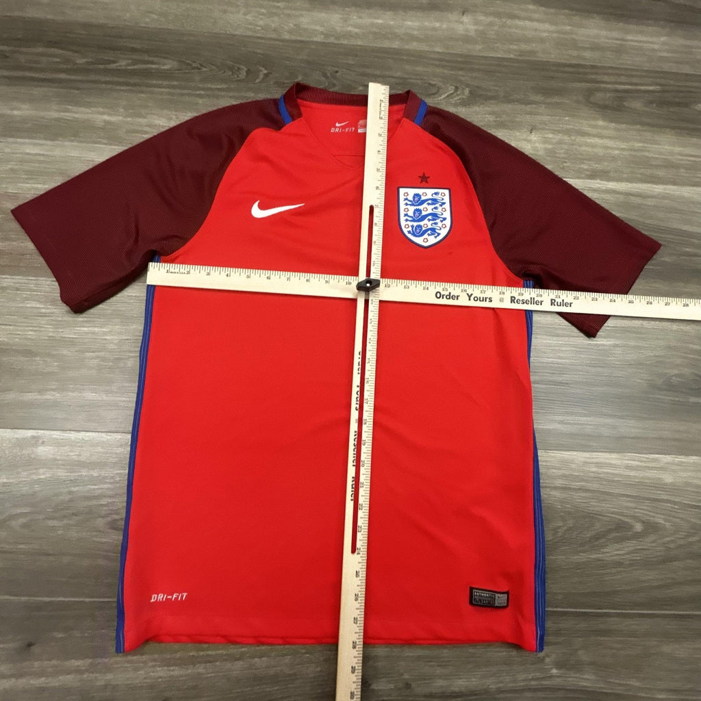 England National Team Jersey Mens Medium Red Football Soccer Nike Away 2016/2017