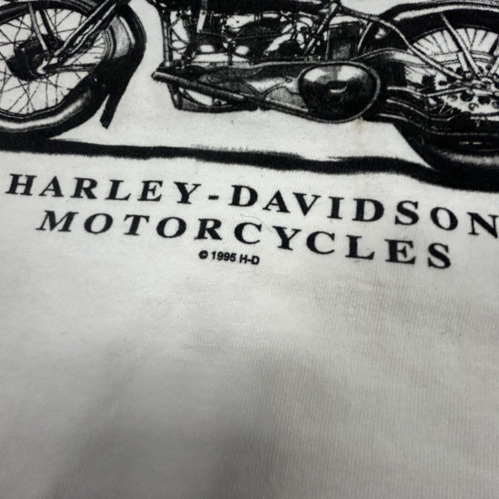 Vintage Harley Davidson Shirt Mens Large White Washington DC 1995 90s USA Biker