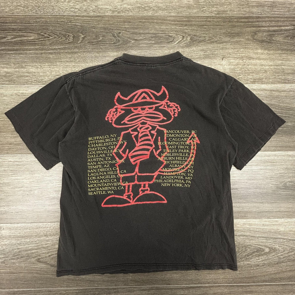 Vintage AC/DC The Razors Edge Shirt Mens Fits Small (L) Black Brockum 1990 USA