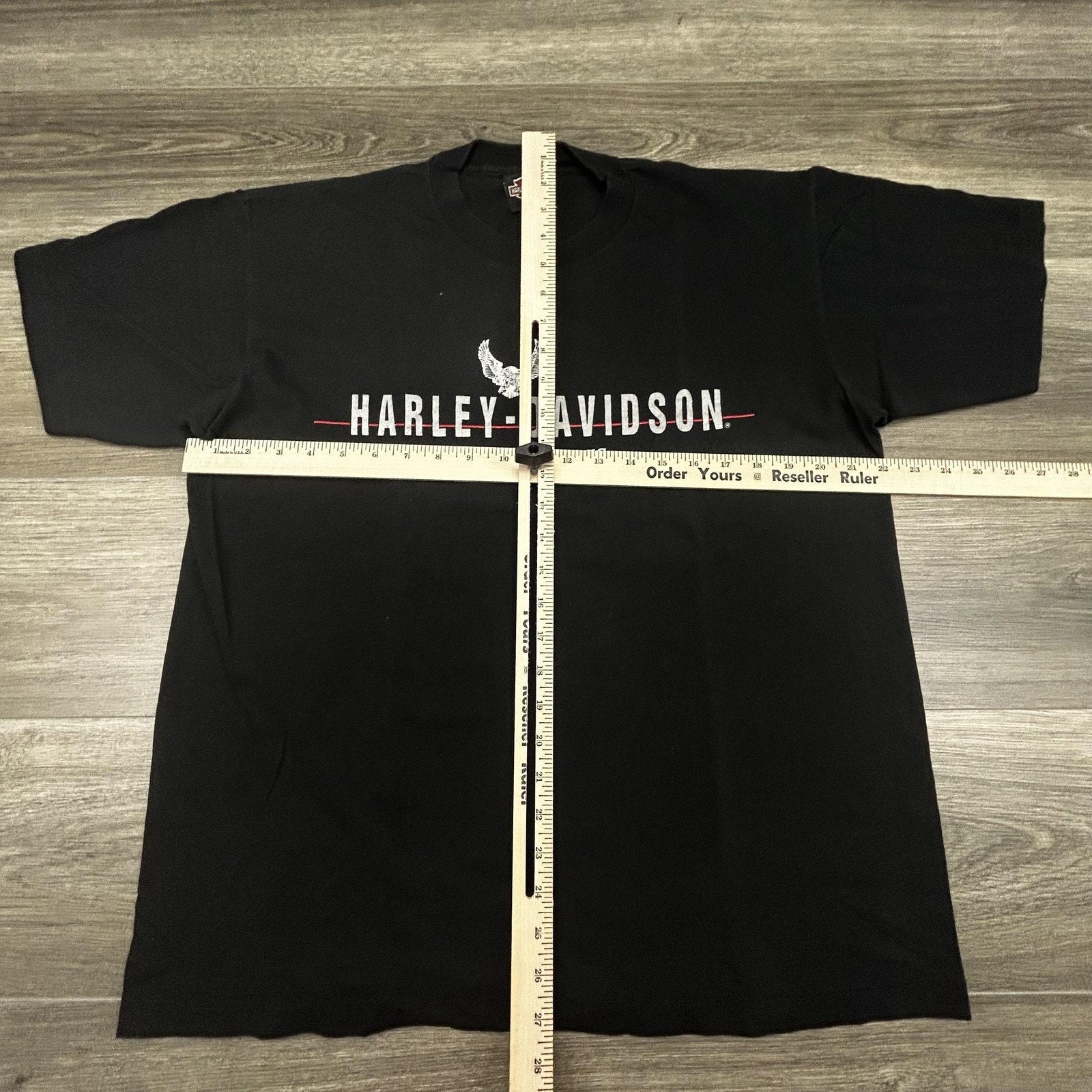 Vintage Harley Davidson Shirt Mens Large Black Black Hills Single Stitch 90s USA