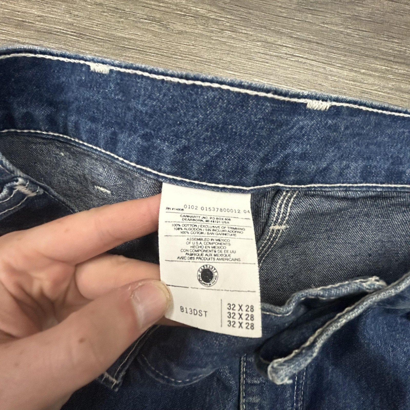 Vintage Carhartt Carpenter Jeans Mens 32x29 Relaxed Wide Leg Baggy Denim B13DST