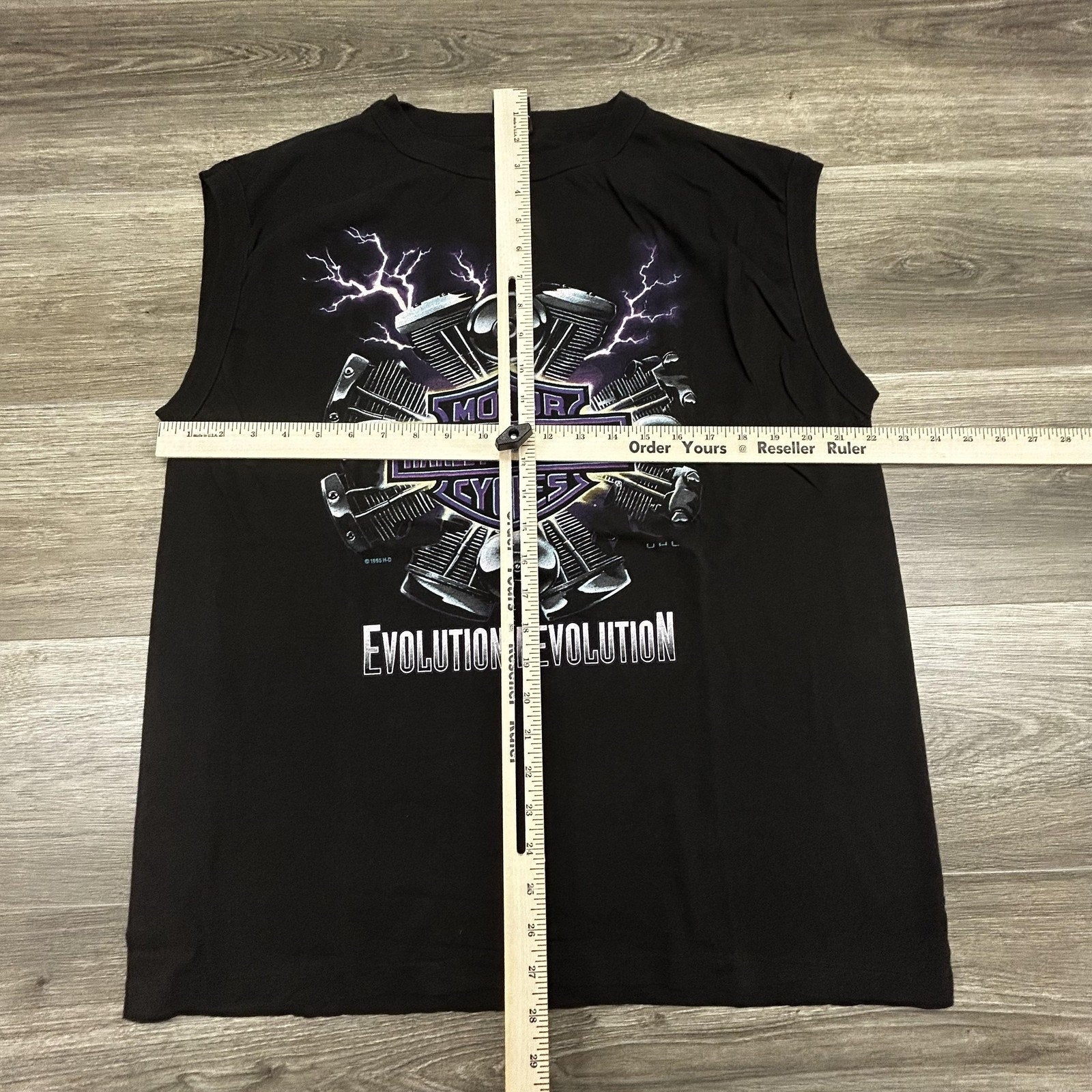 Vintage Harley Davidson Sleeveless Shirt Mens Large Purple Electric Engine 1995