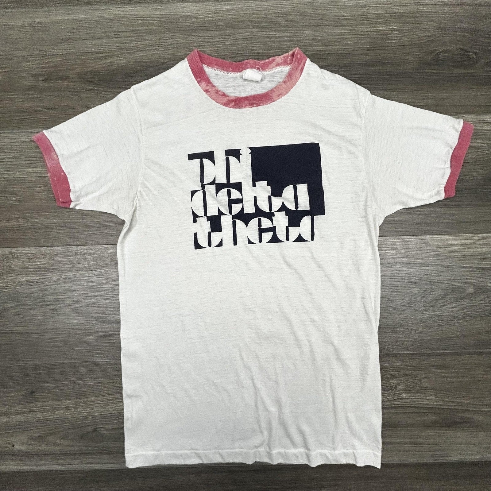 True Vintage 70s Ringer Shirt Mens Small White Phi Delta Theta Greek Frat USA