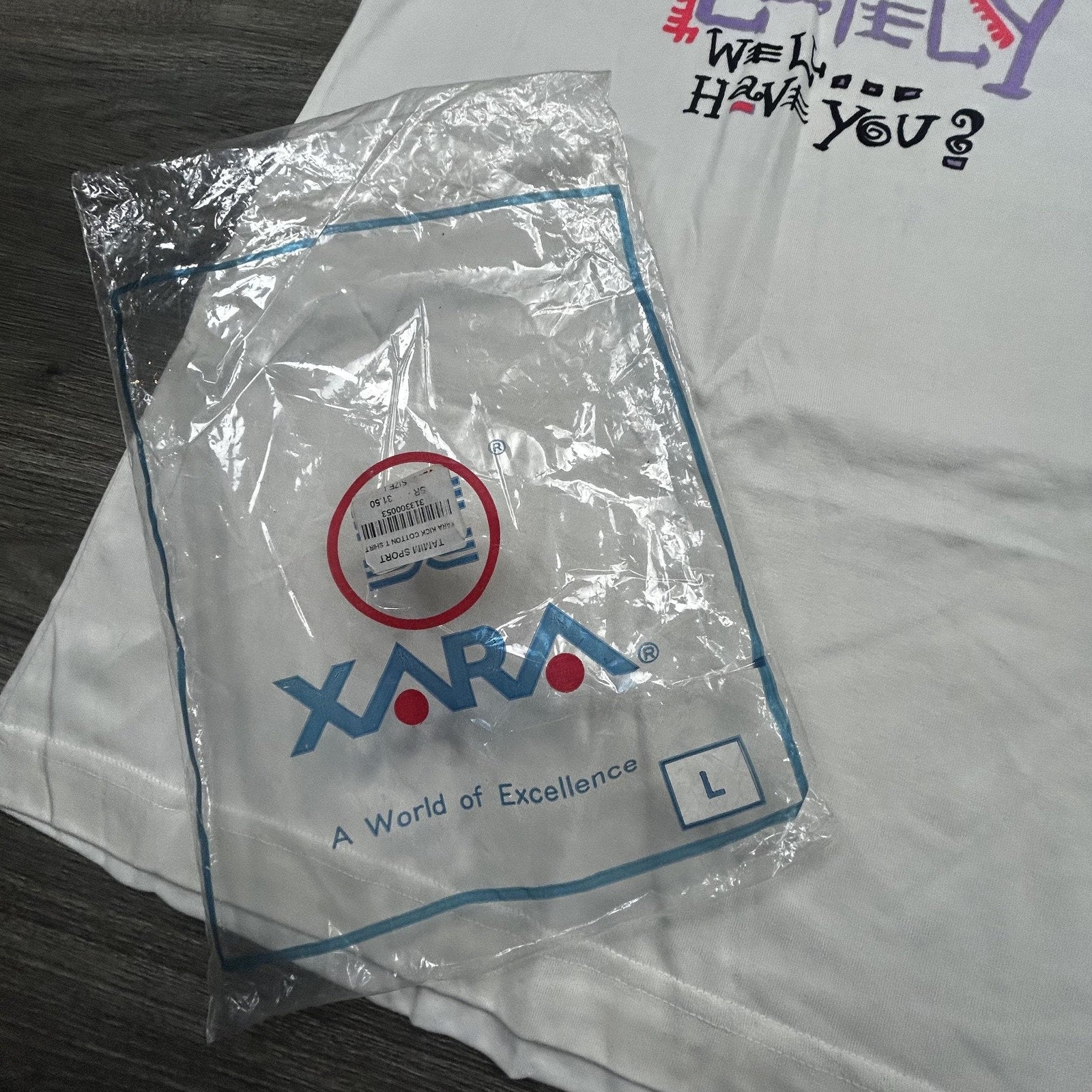 Vintage World Cup Shirt Mens Large White Trash Talk Los Angeles Xara Soccer 90s