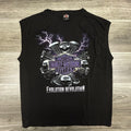 Vintage Harley Davidson Sleeveless Shirt Mens Large Purple Electric Engine 1995