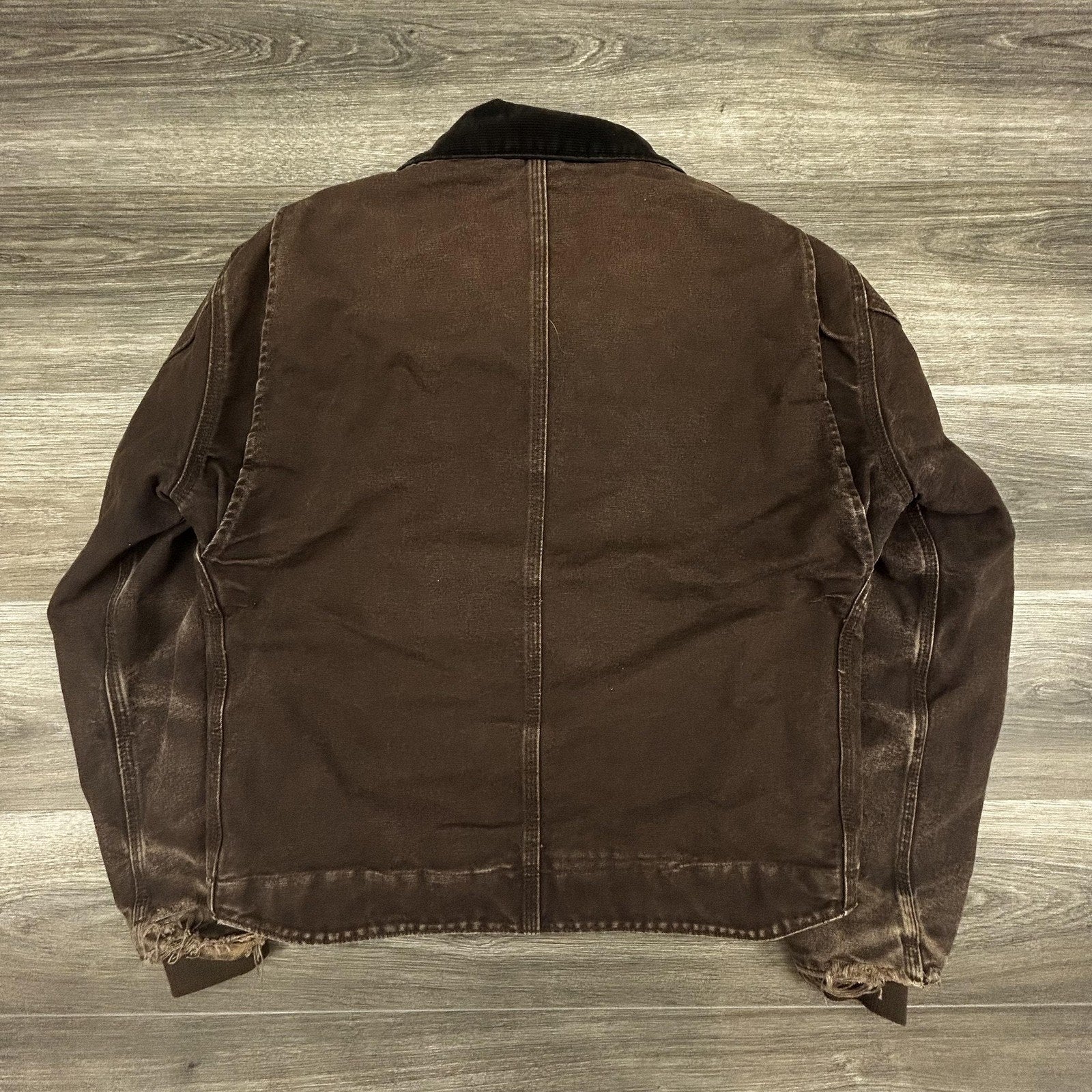 Vintage Carhartt Jacket Mens Medium Brown Detroit Canvas Sherpa Bomber J164 DKB