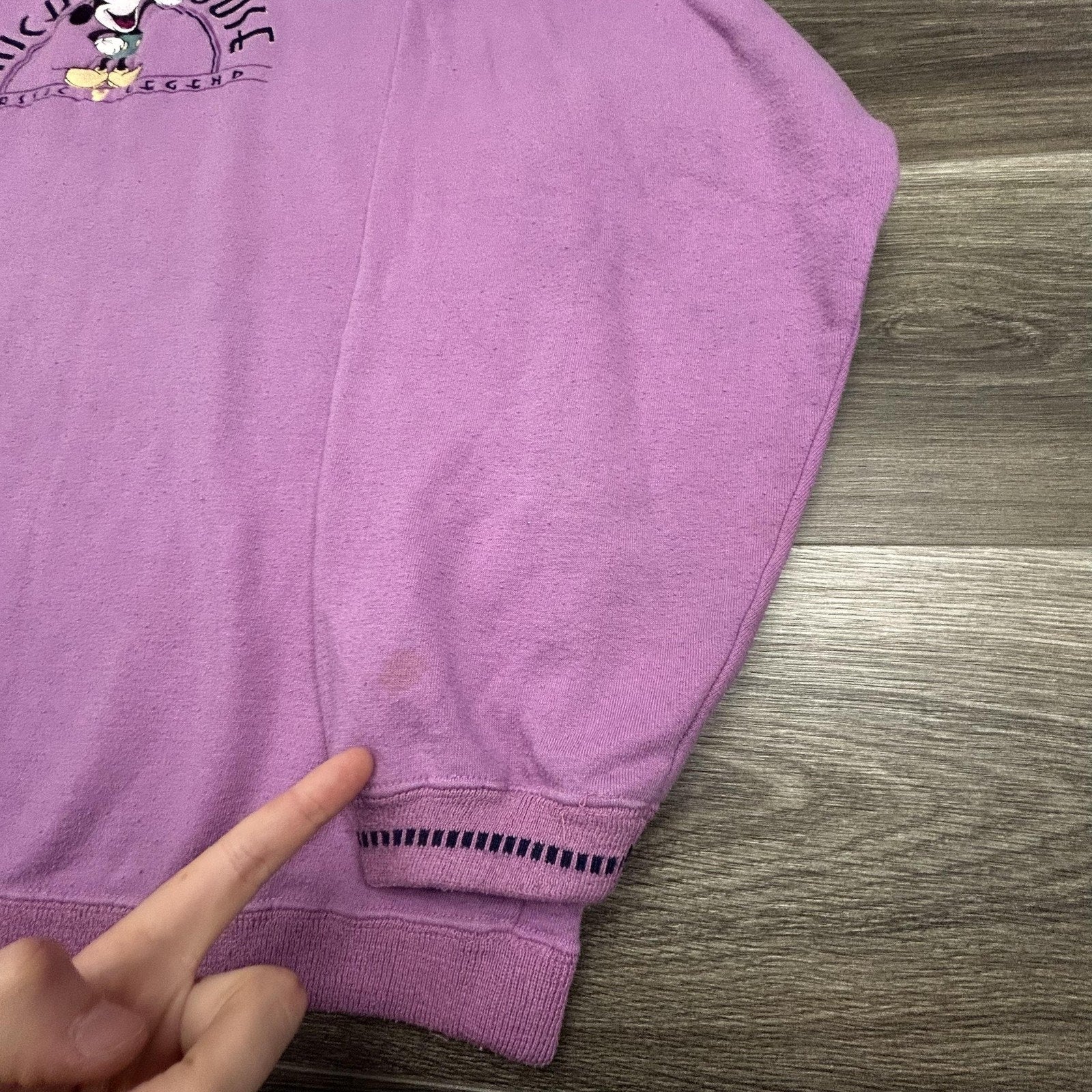 Vintage Disney Mickey Mouse Sweatshirt Adult Extra Large Purple Cute Womens 90s