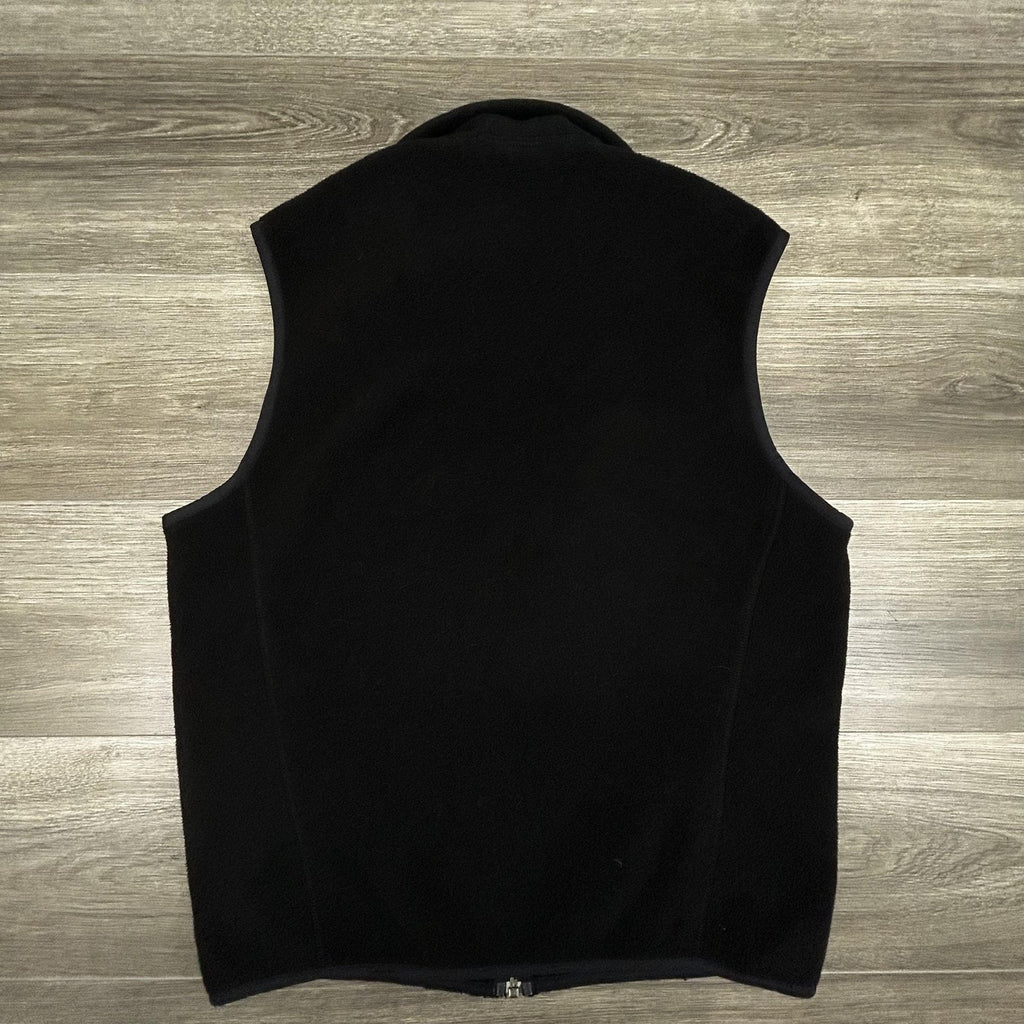 Vintage Patagonia Synchilla Fleece Vest Mens Medium Black Full Zip Gorp 90s USA