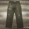 Carhartt Carpenter Pants Mens 32x30 Green Brown Rugged Flex Relaxed Fit BN3279